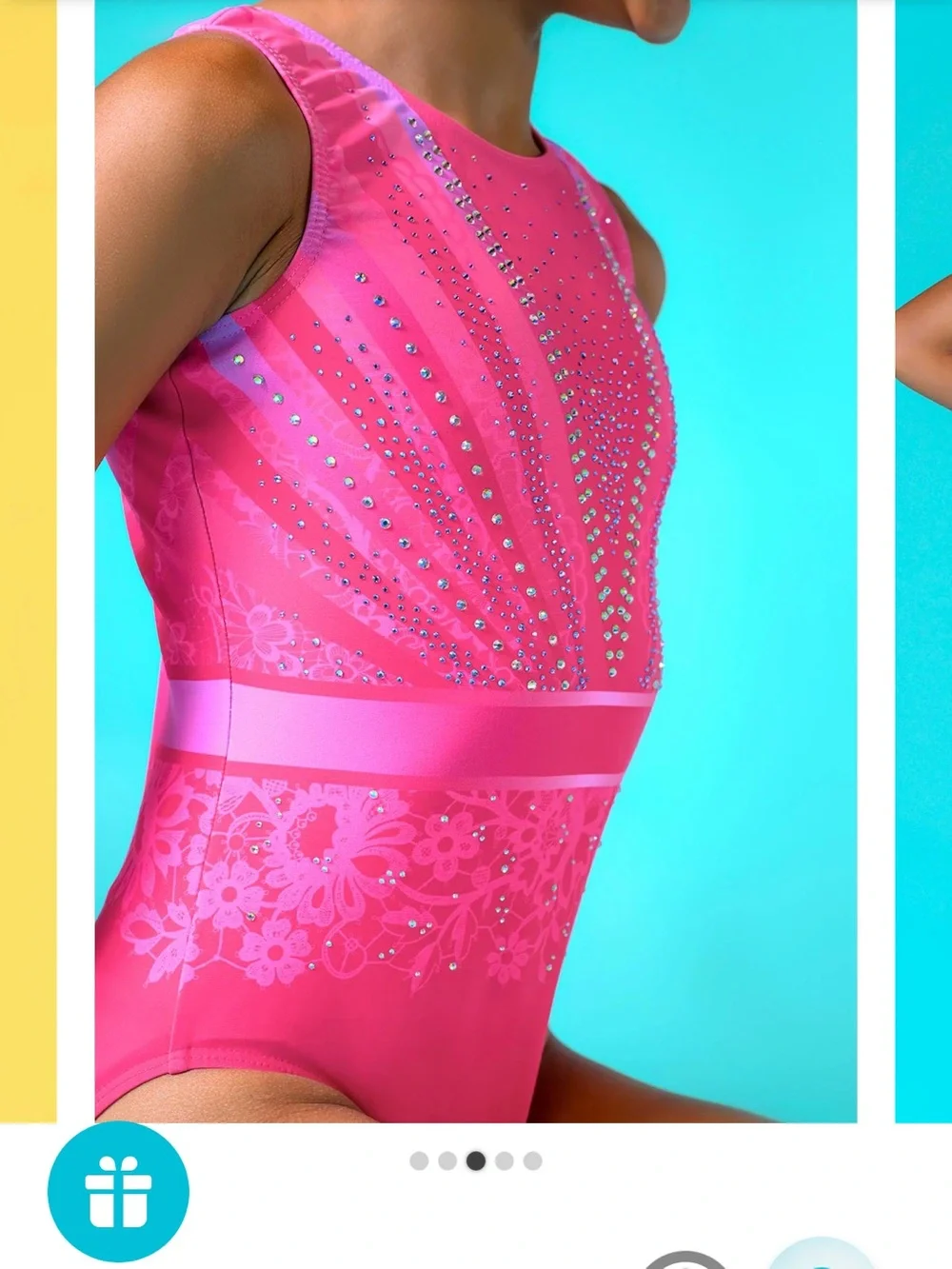 Pink Perfection Crystal-Embellished Girls' Dance Leotard